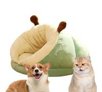 Secure Cat Bed, Soft Cat Cave, Enclosed Cat Bed Cave, Portable Dog Blue Cave, 15.75x11.81x9.84 Inches Caves Bed Fluffys for Dog with Removable Washable Cushion Pillow Lite Green, 1pc