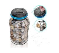 Secure Digital Counting Bank, Lockable Savings Bank with Display, Suitable for Various Brands