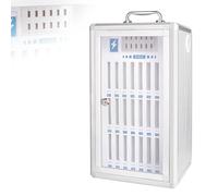 Secure le - Taquilla de teléfono con cerradura de llave, estadística de carga USB, teléfono celular montado en la pared para aula, hogar, fiestas, portátil y conveniente