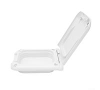 Secure Snap - Cierre magnético de montaje blanco, impermeable, resistente a los rayos UV, carcasa de enchufe eléctrico con RV para caja de tomacorriente, remolque eléctrico (90 x 115 mm)