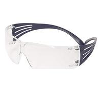 Securefit 3M 200 Gafas de seguridad, montura azul, recubrimiento antiempañante/antirrayaduras Scotchgard (K y N), lente incolora, SF201SGAF-BLU-EU, 1 por paquete