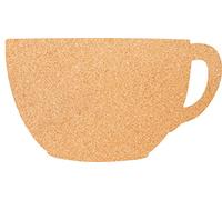 Securit - 30 x 45 cm Copa montaje en pared silueta taza de corcho con 6 pines