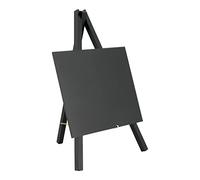 Securit® - Atril de pizarra de mesa (madera con acabado lacado, 24 x 15 cm), color negro