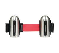 SECURIT - Clip de Pared para Barrera Retráctil - Cinta Roja 205 cm