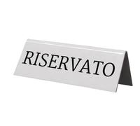 SECURIT Diseño de Bandera de Italia Reserva de plástico Soportes de Mesa, Juego de 5, Blanco