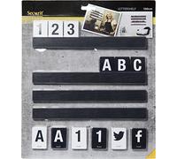 Securit Estante para cartas con letras y números, 1 m, color negro, madera, 20 x 33,5 x 30 cm