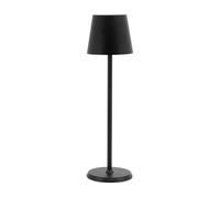 SECURIT - Lámpara LED Regulable "Feline" - Inalámbrica - Recargable por USB Magnético - Interior/Exterior - Bar, Cafetería, Restaurante, Hotel - 38 x 11 x 11 cm - Color Negro