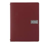 SECURIT Leather Range-Tarjetero (tamaño A4, piel regenerada), color rojo, 33 x 24 x 0.6 cm