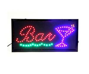 Securit - Letrero luminoso Bar - Multicolor - Medidas 50,5 x 25 x 3 cm - Paquete de 6 unidad