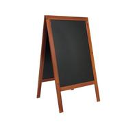 SECURIT - Pizarra con caballete en Madera de Pino "Woody" - Pizarra para Rotulador de Tiza Líquida - Restaurante, Bar, Cafetería Tienda - 69 x 125 cm - Negro