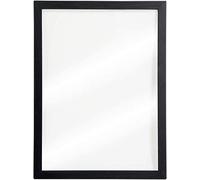 Securit Pizarra de pared transparente 40 x 60 cm con marco negro - 2 rotuladores de tiza líquida negro y blanco