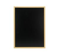 SECURIT - Pizarra de Pared "Woody" + Rotulador de Tiza Líquida - Pizarra Doble Cara - Marco de Madera Lacada - 60 x 80 cm - Color Teca