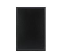 SECURIT - Pizarra de Pared "Woody" + Rotulador de Tiza Líquida - Pizarra Doble Cara - Marco en Madera Lacada - 40 x 60 cm - Negro