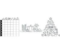 SECURIT - Pizarra Tabla de Alimentos Tema Ventana Plantillas Incluye Marcador de Tiza, Blanco, A2 Tamaño, Juego de 3