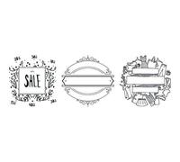 Securit Plantillas para Ventana, Incluye Marcador de tiza-A2-Juego de 3-Tema de Venta, Papel, Blanco, 59.4 x 42 x 0.5 cm