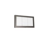SECURIT - Porta Folletos Exterior LED - 3 Páginas A4 - Acero Mate