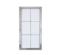 SECURIT - Porta Folletos Exterior LED - 6 Páginas A4 - Acero Inoxidable