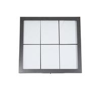 SECURIT - Porta Folletos Exterior LED - 6 Páginas A4 - Acero Mate