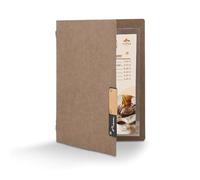 Securit Porta menús Marrón Resistente al Agua 24,9 x 17,5 cm
