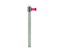 SECURIT - Poste con Cinta Retráctil - 210 cm - Rojo/Gris