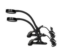SECURIT - Set de 2 Lámparas LED con Pinza - Negro