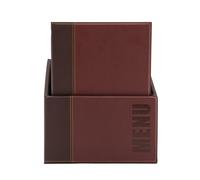 SECURIT Caja 1 inserto doble incluido en cada soporte de menú, que muestra 4 x, Cartón, Rojo, 20 Unidad-A4