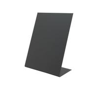 SECURIT - Pizarra de Mesa en Forma de L A5 - Pizarra Porta Menú - Acrílico - Apilable - Café, Bar, Restaurante - 21,5 x 15 x 8,5 cm - Color Negro