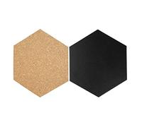 SECURIT - Set de 4 Pizarras + 3 Tableros de Corcho + Rotulador de Tiza Líquida + Alfileres - Pizarras de Doble Cara - Tamaño de Cada Pizarra 15,5 x 18 cm