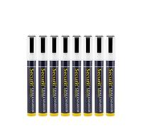 SECURIT - Set de 8 Rotuladores de Tiza Líquida - Para Superficies No Porosas (Pizarra, Vidrio, Metal, Espejo, etc.) - Punta Ancha 7-15 mm - Blanco