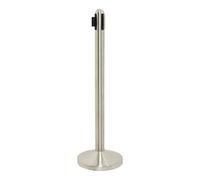 SECURIT - Set Poste con Base Retráctil - Cinta 205 cm - Gris
