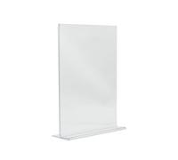 SECURIT - Soporte para carteles de Mesa Autoportante - Tamaño A5 - Bar, Restaurante, Cafetería, Tienda - Acrílico transparente