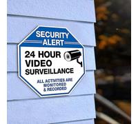 Security Alert Flag Metal Sign Poster Yard Signs Plaque Bar Club Cafe Garage