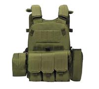 Security Kids Vest - 17.72 Inch Airsoft Chest Rig | Oxford Cloth Tačtical Pouches - Adjustable Straps Growing Fit - Durable Body Armòr Paintball Uniform Is Ideal for Outdoor Hunting