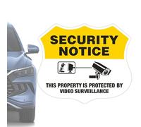 Security Notice Decals - Video Warning Sticker, Security Camera Warning Label, This Property Is Protected By Video Adhesive Labels, Video Recording In Progress Sticker For Window Door