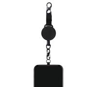 Security Phone Lanyard, Anti Theft Tether Protection, 12.5 Inch Coiled Safety Strap with Carabiner, Elastic Metal Safety Rope, Spring Coil Link with Sturdy Buckle, Climbing Harness for Outdoors