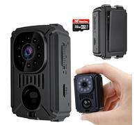 SECURITY TOYS Mini Cámara Espía Oculta, Videovigilancia sin Internet, Camara Vigilancia Sin WiFi con Visión Nocturna y Detección de Movimiento para Coche, 11 Horas de Batería, Spy CAM sin WiFi