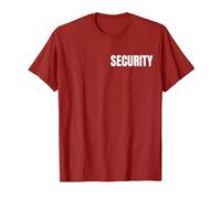 Security, Vigilante de Seguridad Camiseta, Hombre, Arándano, XL
