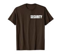 Security, Vigilante de Seguridad Camiseta, Hombre, Marrón, S