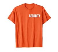 Security, Vigilante de Seguridad Camiseta, Hombre, Naranja, S