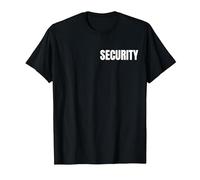 Security, Vigilante de Seguridad Camiseta, Hombre, Negro, S