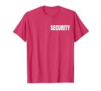 Security, Vigilante de Seguridad Camiseta, Hombre, Rojo Jaspeado, S