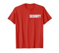 Security, Vigilante de Seguridad Camiseta, Hombre, Rojo, S