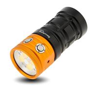 SecurityIng Antorcha de buceo, DF15 de 25000 lúmenes, linterna de video subacuática de 100 m, linterna de buceo con linterna impermeable recargable para fotografía y videografía subacuática (DVF01)