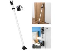 Securityman Barra de Seguridad para Puerta con Alarma (Desmontable) - Alarma de Tope de Puerta de Sirena de 120 dB - Jammer Ajustable y Barra de Patio - Fuerte, soporta 400 Libras - Protección del