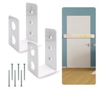 SecurityMan Soportes de barricada de puerta resistentes de 2 x 4 - Resiste 700 libras de fuerza, se instalan en minutos - (2 unidades) de grosor de 3,5 mm de hierro y metal | a prueba de óxido -