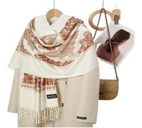 SECWL Bufanda de Cachemira de Invierno de Lujo para Mujer, diseño cálido, Pashmina, Bufandas para Mujer, Chal para Mujer, Bufanda Gruesa Tipo Fular