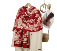 SECWL Bufanda de Cachemira de Invierno de Lujo para Mujer, diseño cálido, Pashmina, Bufandas para Mujer, Chal para Mujer, Bufanda Gruesa Tipo Fular