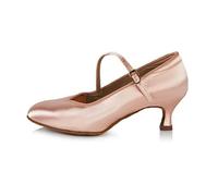 SECWL Dance Standard Zapatos de tacón Alto para Mujer 138 Fresh Tan Satin Zapatos de tacón Alto para Baile de salón para Mujer Suela Suave para Baile Moderno