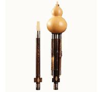 Seda Calabaza Bicolor Flauta De Cucurbitácea Combinada B-b+C G Key+F Key Dos Supervisores Soplan Dos Melodías De Seda De Cucurbitáceas Instrumento De Flauta (Color : Brown_G+F-key)