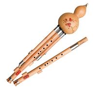 Seda De Calabaza Duradera De Bambú De Doble Tono Adulto Tocando Instrumento Musical De Flauta De Cucurbitáceas Regalos Para Amantes De La Música Fácil De Soplar (Color : Wood_G+F-key)